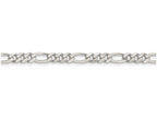 FJC Finejewelers 16 Inch Sterling Silver 4.75mm Pave Flat Figaro Chain Necklace