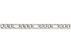 FJC Finejewelers 16 Inch Sterling Silver 5.5mm Pave Flat Figaro Chain Necklace