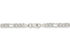 FJC Finejewelers 16 Inch Sterling Silver 5.5mm Pave Flat Figaro Chain Necklace