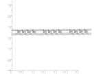 FJC Finejewelers 16 Inch Sterling Silver 7mm Pave Flat Figaro Chain Necklace