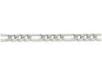 FJC Finejewelers 16 Inch Sterling Silver 7mm Pave Flat Figaro Chain Necklace