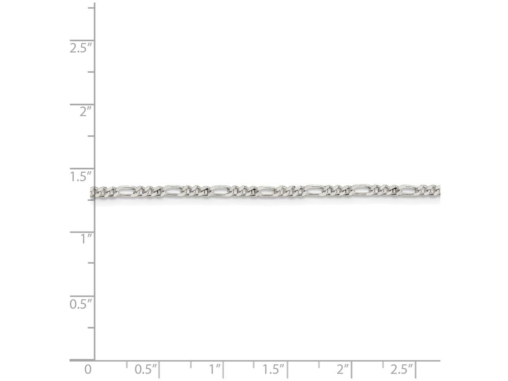 FJC Finejewelers 10 Inch Sterling Silver 2.25mm Figaro Chain Ankle Bracelet