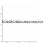 FJC Finejewelers Sterling Silver Rhodium Plated 5.25mm Figaro Chain Necklace