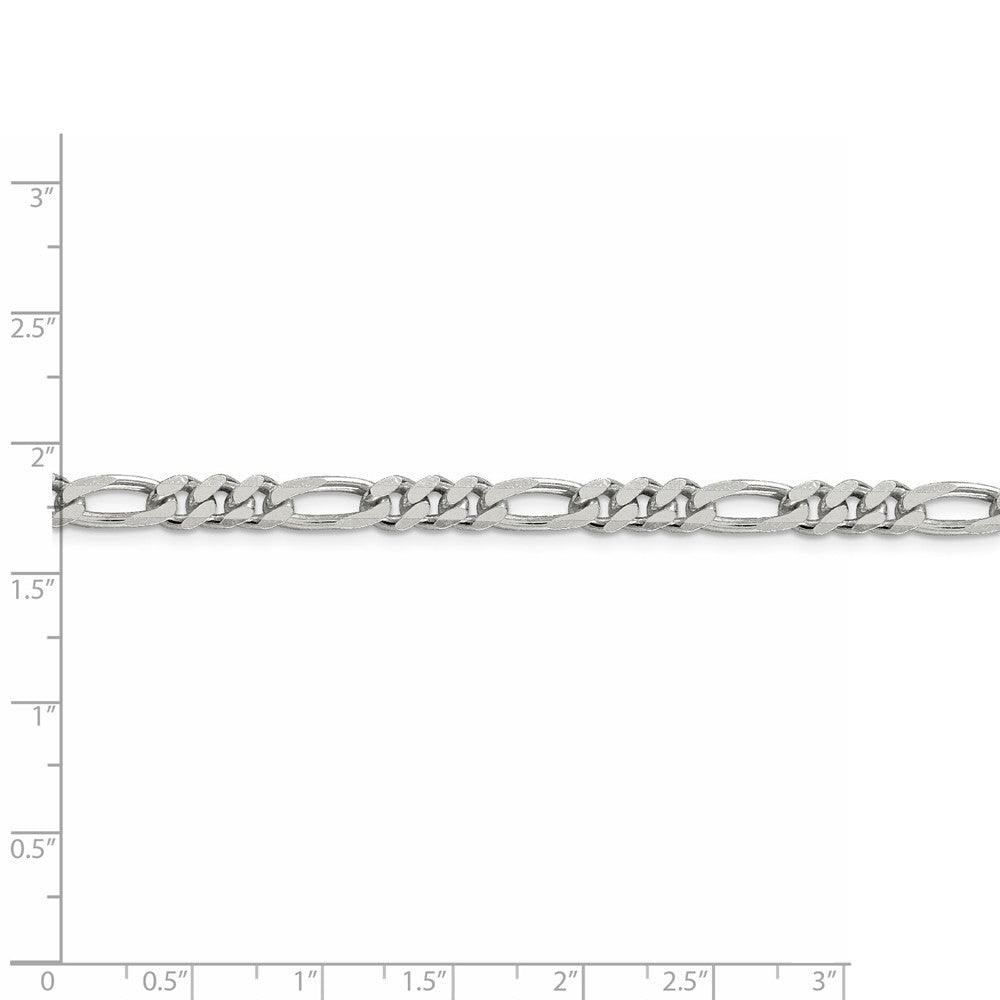 FJC Finejewelers Sterling Silver Rhodium Plated 5.25mm Figaro Chain Necklace