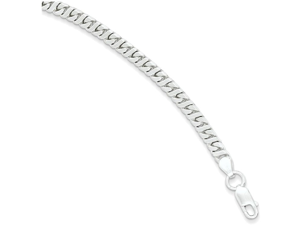 FJC Finejewelers Sterling Silver 4.25mm Fancy Flat Link Bracelet