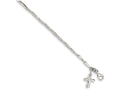 FJC Finejewelers Sterling Silver 10 Solid Polished Cross On Fancy Link Anklet