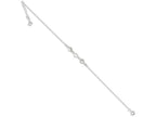 FJC Finejewelers Sterling Silver 10 inch Polished Hearts Anklet Adjustable To 9