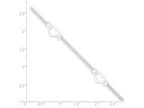 FJC Finejewelers Sterling Silver 10inch Polished Heart Anklet