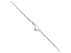 FJC Finejewelers Sterling Silver Puffed Heart Anklet