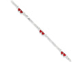 FJC Finejewelers Sterling Silver Enameled Double Heart Bracelet