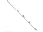 FJC Finejewelers Sterling Silver Enamal Butterfly Childs Bracelet