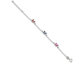 FJC Finejewelers Sterling Silver Enamal Butterfly Childs Bracelet
