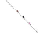 FJC Finejewelers Sterling Silver Enamal Butterfly Childs Bracelet