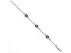 FJC Finejewelers Sterling Silver Red Enamal Ladybugs Childs Bracelet