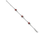 FJC Finejewelers Sterling Silver Red Enamal Ladybugs Childs Bracelet