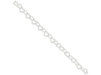 FJC Finejewelers Sterling Silver 0.6mm Fancy Heart Link Anklet