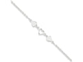 FJC Finejewelers Sterling Silver 9 Heart Link Anklet (Smaller Ankles)