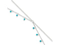 FJC Finejewelers Sterling Silver Turquoise Double Chain Anklet Bracelet