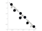 FJC Finejewelers Sterling Silver Shadow Crystal/lapis Anklet Bracelet