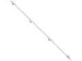 FJC Finejewelers Sterling Silver Dangling Heart Anklet