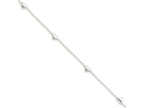 FJC Finejewelers Sterling Silver Dangling Heart Anklet