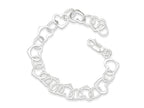 FJC Finejewelers Sterling Silver Heart Link Bracelet