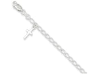 FJC Finejewelers Sterling Silver Cross Charm Child's Bracelet