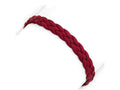 FJC Finejewelers Sterling Silver Red Braided Leather Bracelet