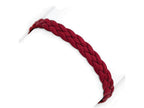 FJC Finejewelers Sterling Silver Red Braided Leather Bracelet