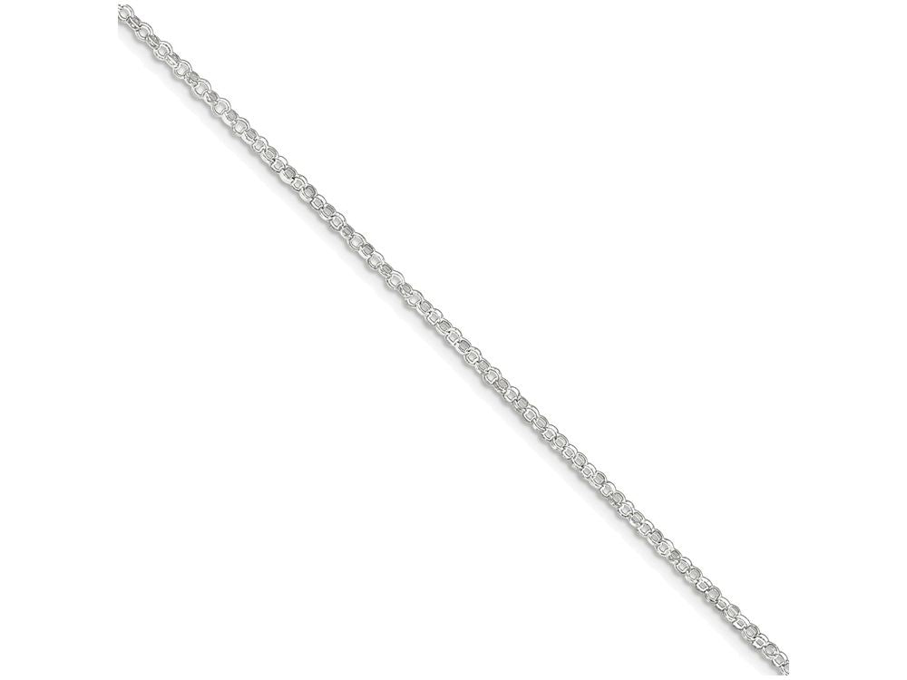 FJC Finejewelers Sterling Silver 2mm Rolo Chain Anklet