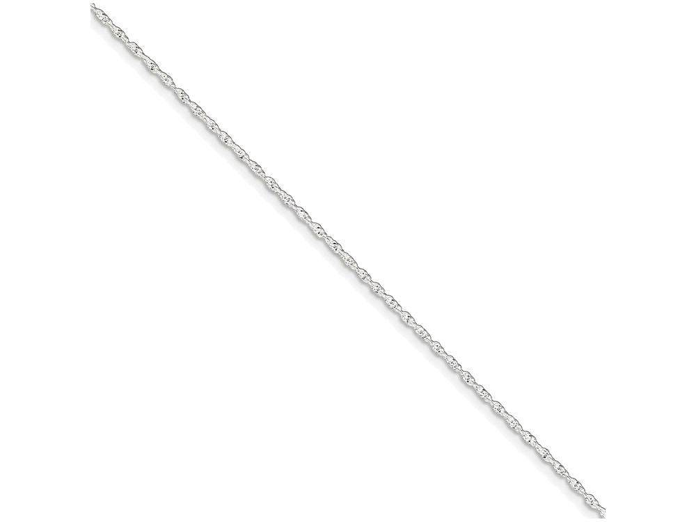 FJC Finejewelers Sterling Silver 1.3mm Singapore Chain Anklet