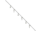FJC Finejewelers Sterling Silver Polished Lock and Key Anklet