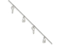 FJC Finejewelers Sterling Silver Polished Lock and Key Anklet