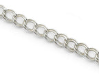 Amore LaVita Sterling Silver 6mm Double Link Charm Bracelet 8 inches (6.0mm)