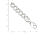 FJC Finejewelers Sterling Silver 10.5mm Double Link Charm Bracelet