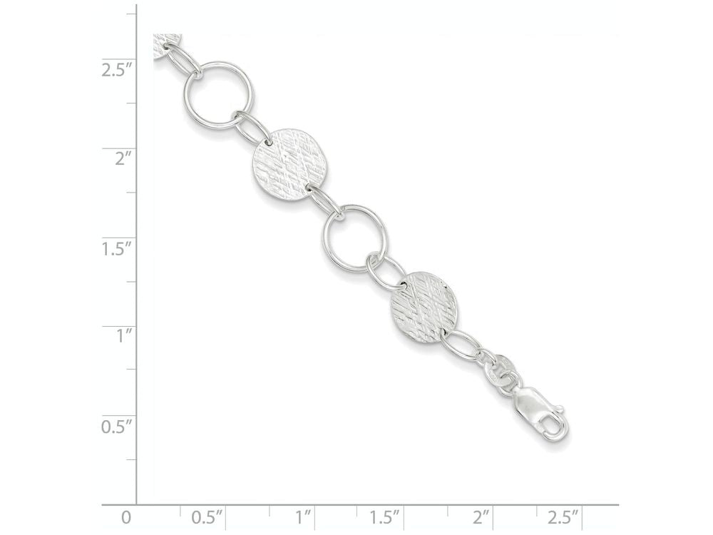 FJC Finejewelers Sterling Silver Fancy Circle Bracelet