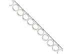 FJC Finejewelers Sterling Silver Dangle Circles Anklet
