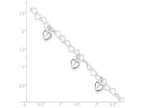 FJC Finejewelers Sterling Silver Dangling Heart Bracelet