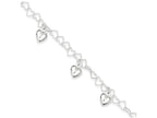 FJC Finejewelers Sterling Silver Dangling Heart Bracelet