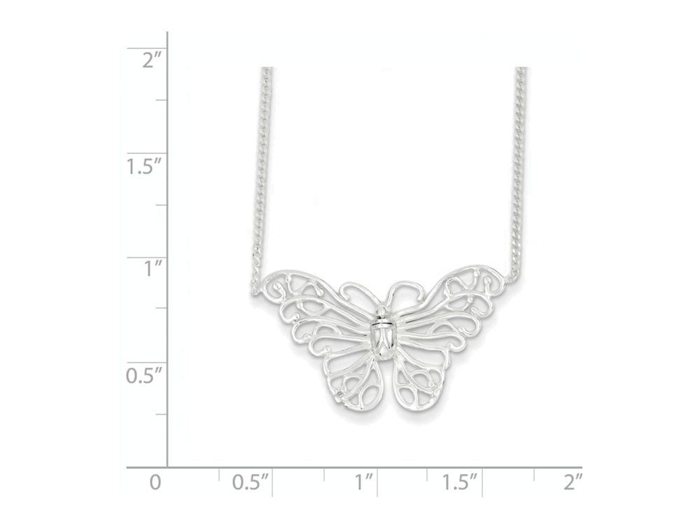 FJC Finejewelers Sterling Silver Butterfly Necklace