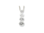 FJC Finejewelers Sterling Silver Cubic Zirconia Journey Necklace