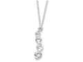 FJC Finejewelers Sterling Silver Cubic Zirconia Journey Necklace