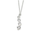 FJC Finejewelers Sterling Silver Cubic Zirconia Journey Necklace