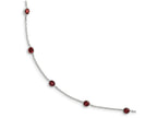 FJC Finejewelers Sterling Silver Red Cubic Zirconia Necklace