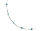 FJC Finejewelers Sterling Silver Aqua Cubic Zirconia Necklace