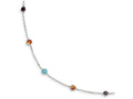 FJC Finejewelers Sterling Silver Multi-color Cubic Zirconia Necklace