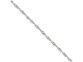 FJC Finejewelers Sterling Silver D/c and Polished Anklet