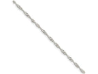 FJC Finejewelers Sterling Silver D/c and Polished Anklet