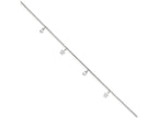 FJC Finejewelers Sterling Silver Moon And Stars With 1in Ext. Anklet