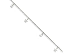 FJC Finejewelers Sterling Silver Moon And Stars With 1in Ext. Anklet